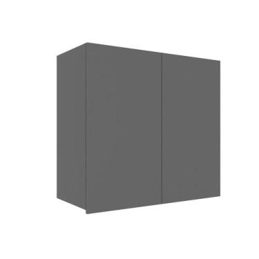 Imagem de Armário Aéreo MDP Herval Amsterdam, 2 Portas, Cinza Grafite, 80 cm