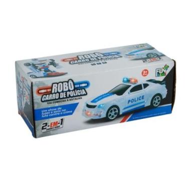 Imagem de Carrinho Bate e Volta LUZ SOM Transformer Polícia - P&D 