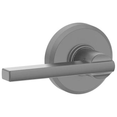Imagem de SCHLAGE Conjunto de maçanetas de porta de passagem F10LAT622GSN F10-LAT-GSN Latitude com acabamento decorativo cinza