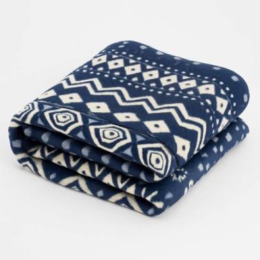 Imagem de Manta Cobertor Em Microfibra 180x200cm Toque Aveludado Estampada Casal 1 Peça | ADMIRARE (GEOMETRICO)