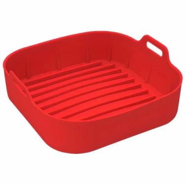 Imagem de Forma Assadeira Cesto de Silicone para Airfryer Microondas com Alça Ch