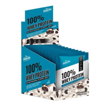 Imagem de Whey Protein 100% Sabor Cookies 10 Unidades Sachê 40G Shark