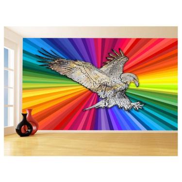 Imagem de Papel De Parede 3D Animais Pop Art Águia Voando 3,5M Pxa250