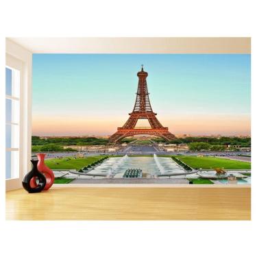 Imagem de Papel De Parede Paris Torre Eiffel Sol Nuvens 3,5M Ncd305