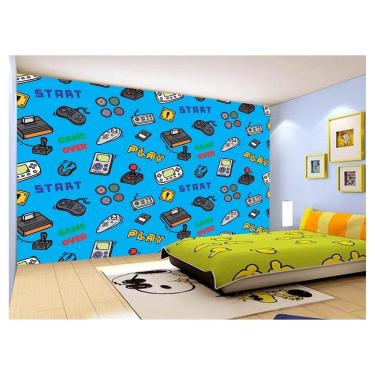 Imagem de Papel De Parede 3D Infantil Controle Game Jogo 3,5M Azs204
