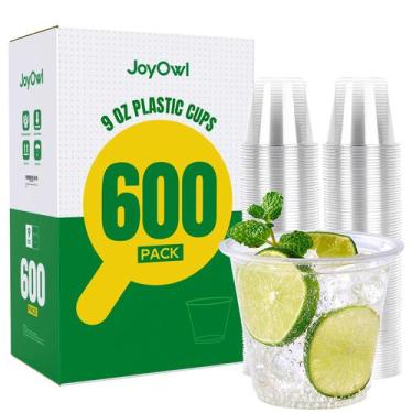 Imagem de Copos de plástico JoyOwl 600 Pack 270 ml para bebidas geladas