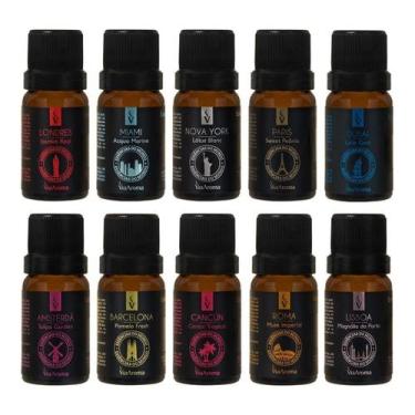 Imagem de Kit 10 Essências Linha Mundo Para Difusor Elétrico Via Aroma
