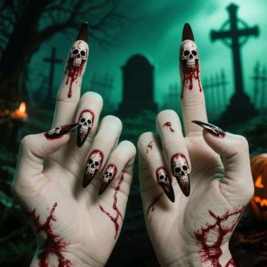 Imagem de Adesivos de unhas BJR Halloween Cartoon Fake Wearable Wholesale