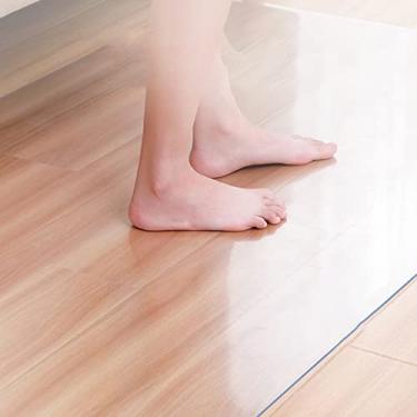 Imagem de Tapetes De Plástico Extra Grandes Transparentes - Tapete De Cadeira Impermeável Resistente De 1,5mm De Espessura Para Pisos De Madeira, Tamanho Personalizado, Onecolor, 80cmX160cm/32"X64"