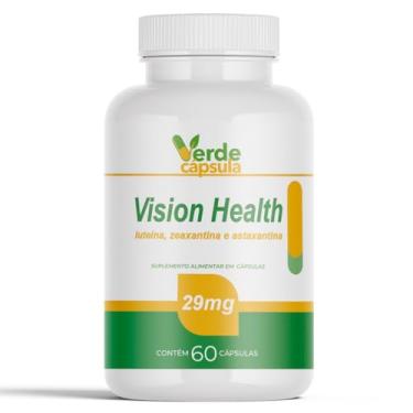 Imagem de Vision Health 60 Cápsulas - Luteína 20mg, Zeaxantina 3mg e Astaxantina 6mg - Suplemento Alimentar em Cápsulas - Verde Cápsula
