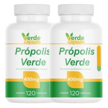 Imagem de Kit 2 Própolis Verde 400mg 240 Cápsulas - Extrato de Propolis - Suplemento Alimentar em Cápsulas - Verde Cápsula