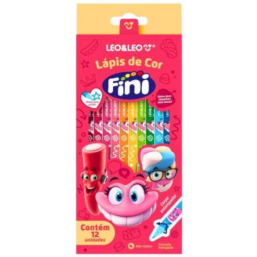 Imagem de Kit Lápis de Cor Triangular Fini 12 Cores LeoeLeo