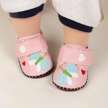 Imagem de Tênis para bebês meninos meninas cano alto sola macia antiderrapante infantil leve pré-andador primeiro berço, A02/rosa, 12-18 Months Toddler