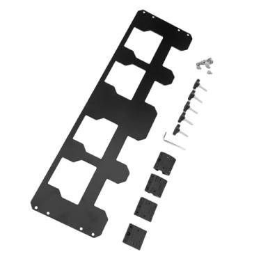 Imagem de FTVOGUE Placa de Montagem Frontal Caixa de Ferramentas, Montagem Em Trilho de Armazenamento de Liga de Alumínio Anodizado para Rádio e Caixa de Embalagem, Sem Instalação de Broca,