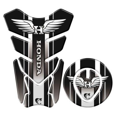 Imagem de Protetor Tanque E Bocal Adesivo Moto Honda Asa Até 2017 Preto