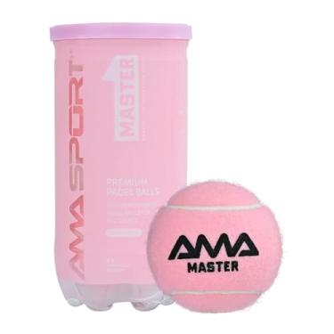 Imagem de AMA SPORT Bolas de padel 1 tubo de 2 bolas de tênis pressurizadas de padel atende aos padrões de competições e torneios adequados para qualquer superfície ou local (Pink Master)