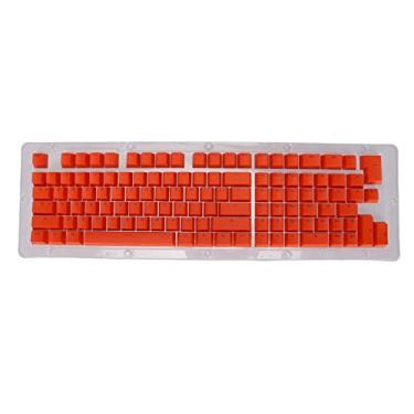 Imagem de Teclas de teclado Grcfumo, 114 teclas, teclas retroiluminadas, adequadas para a maioria dos teclados mecânicos (mini orange red)