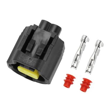 Imagem de A ABSOPRO Conector de posição SSC de 2 pinos conector terminal de fio fêmea para Toyota para Lexus plástico estanhado cobre preto 1 conjunto