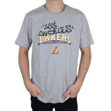 Imagem de Camiseta Masculina NBA MC Los Angeles Lakers Cinza - NB964-Masculino