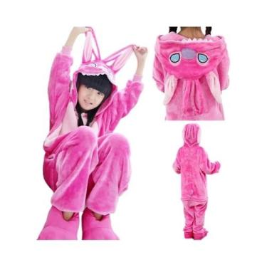 Imagem de Pijamas Kigurumi De Cartoon Stitch Para Crianças, Macacões De Anime Co