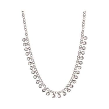 Imagem de Colar Com Pingente De Franjas De Zircônia Dourada Para Mulheres, Corre