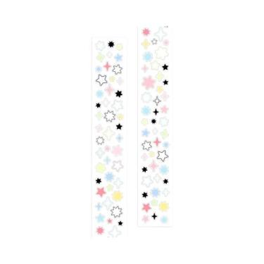 Imagem de Fitas Adesivas Transparentes De PET Prata Com Decoração De Trevo, Estr