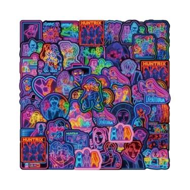 Imagem de Adesivos Kawaii À Prova d'Água De Demon Hunters KPop Para Capas De Tel