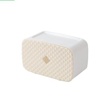 Imagem de Caixa dispensadora de lenços de papel de parede rolo de toalha bomba tanque prateleira de lenços caixa de papel macarrão casa de banho cozinha caixa de armazenamento moldura suporte de caixa de lenços