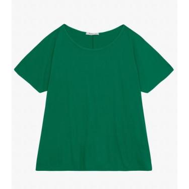 Imagem de Blusa Manga Curta Feminina Plus Size Secret Glam Verde, Plus G2, Verde