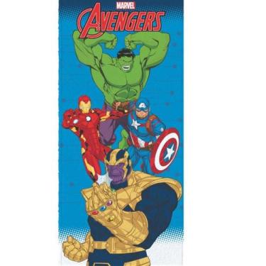 Imagem de Toalha de Banho Felpuda Infantil 60cm x 1,20cm Lepper Avengers Ultimat