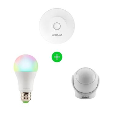 Imagem de Kit Casa Inteligente Intelbras Hub de Automação, Lâmpada Inteligente e