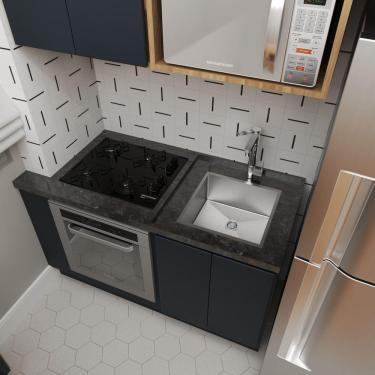 Imagem de Jogo Cuba 40X40 Bancada Calha Escorredor Gourmet