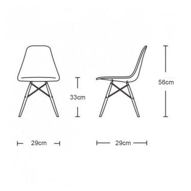 Imagem de Conjunto Eames Eiffel Madeira Tampo 68Cm Redondo Branco 4 Cadeiras Rosa