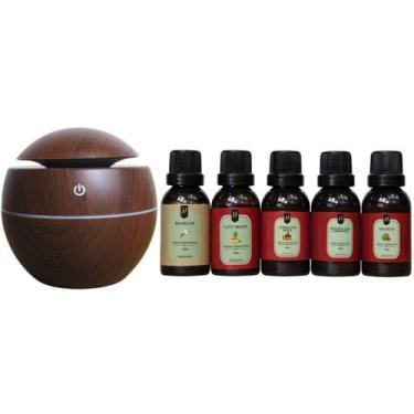 Imagem de Combo Difusor Elétrico + 5 Essências De 30Ml Hidrossolúveis - Nattuaro
