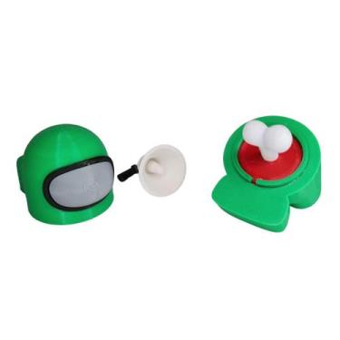 Imagem de Boneco Among Us Desmontável + Megafone - 3D Think BR, Verde