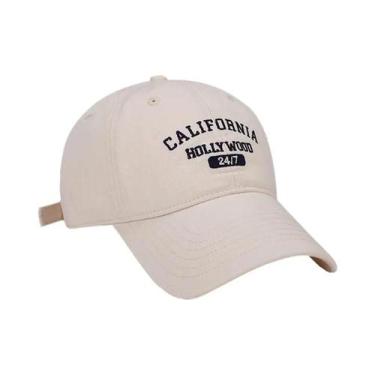 Imagem de Boné De Beisebol Unissex Retrô Com Letras Bordadas Em Algodão, Estilo 