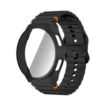 Imagem de Pulseira De Silicone Para Relógio Samsung 40mm 44mm Com Protetor De Te