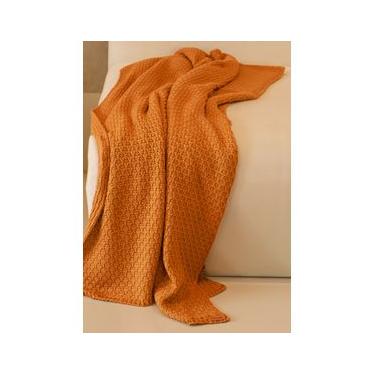 Imagem de Manta Tricot Tramado - Cor: Curry Amarelo