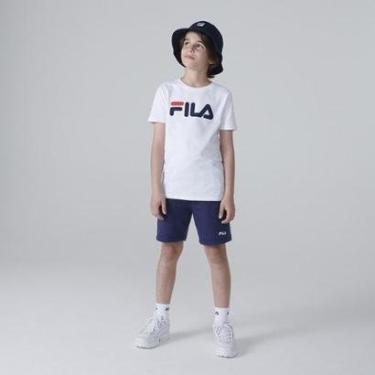 Imagem de Camiseta Fila Infantil Letter Branca Dom-Masculino