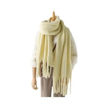 Imagem de Cachecol De Inverno Em Cashmere Para Homens E Mulheres, Manta Quente S