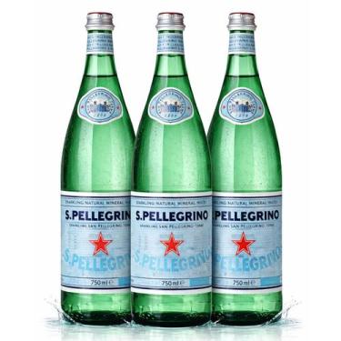 Imagem de Kit 3 Água Mineral c/ Gás SAN PELLEGRINO 750ml - Itália
