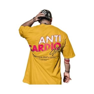 Imagem de Camiseta Esportiva Masculina Oversized De Algodão Anti-Cárdio Para Ver