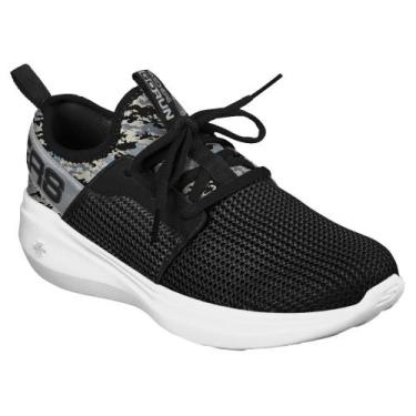Imagem de Tenis skechers go run fast ref 319051l infantil, 28, Preto, Branco