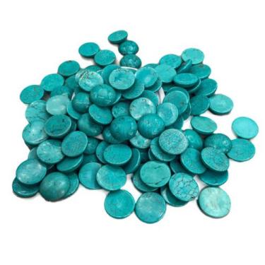 Imagem de Cabochão Pedra Turquesa reconsti 10 peças/18mm - Pedra natural - Pistr