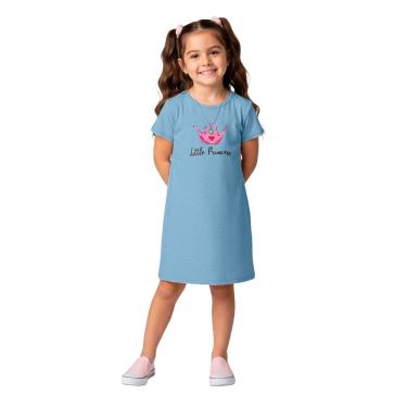 Imagem de Vestido Infantil em Moletinho Maquenetado Select Azul
