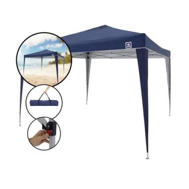 Imagem de Tenda Dobrável Gazebo Praia Protege Sol Super Leve 3x3 Facil Montagem 