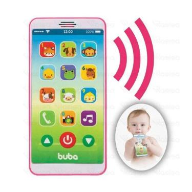 Imagem de Celular Para Bebê Baby Phone Rosa Com Som Buba