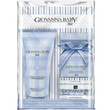 Imagem de Kit Giovana Baby Blue Loção Hidratante + Colônia + Sabonete em Barra