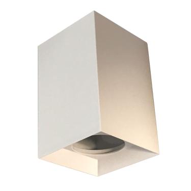 Imagem de Plafon Sobrepor Quadrado Tower Face Recuada 7x7x11cm P/1 Dic.Gu10 Br Se-385.2524 - Save Energy