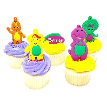 Imagem de Conjunto de topo de bolo Barney com Barney BJ, Baby Bop and Riff e mais